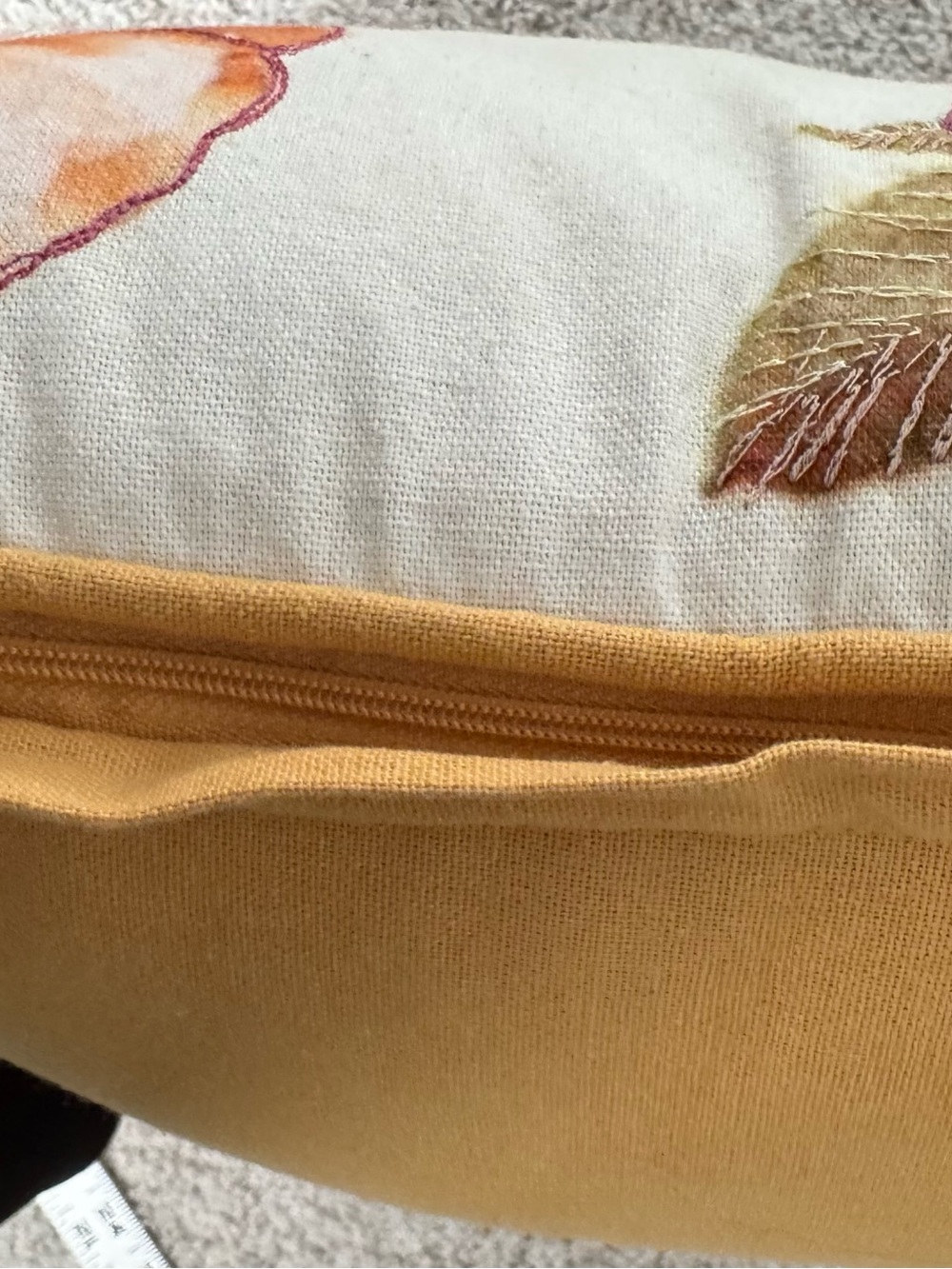 Pier 1 Embroidered Bird & Floral Accent Throw Pillow - Picture 5 of 7